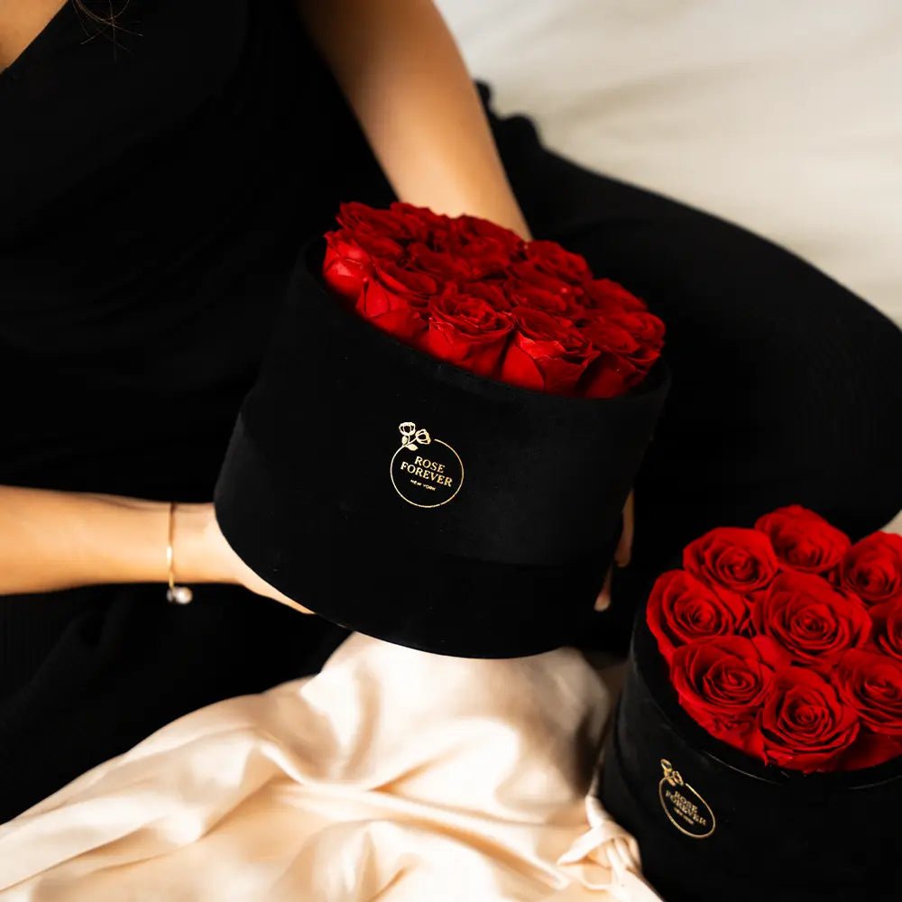 Black Velvet Box - Rose Forever