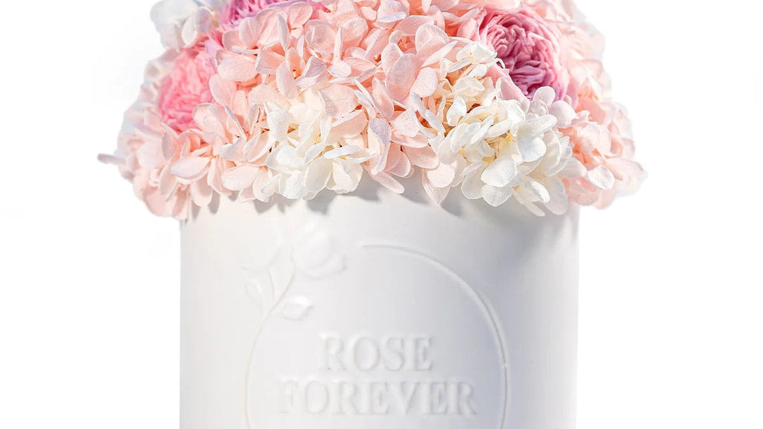 Eternal Elegance: Preserved Hydrangea Bouquet - Rose Forever