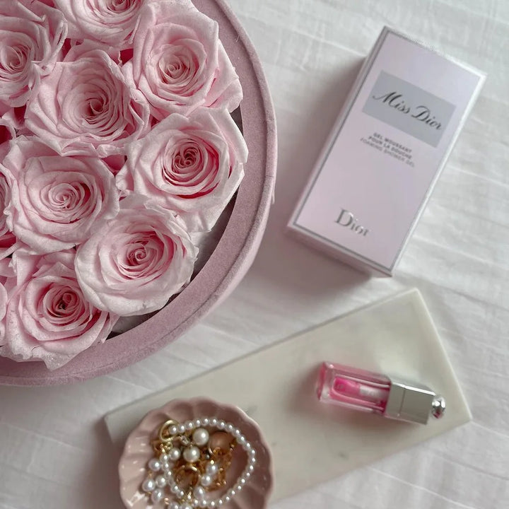 Light Pink Roses suede 16