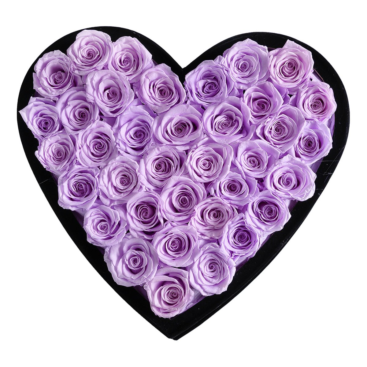 36 Pink Roses - Black Heart Box | Flower Delivery – Rose Forever