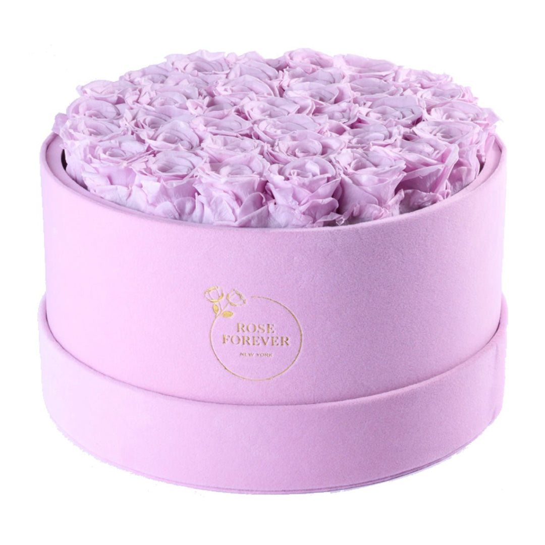 36 Lilac Roses - Suede Box - Rose Forever