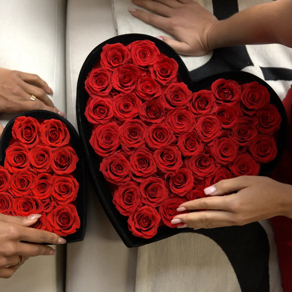 36 Red Roses - Heart Box - Rose Forever