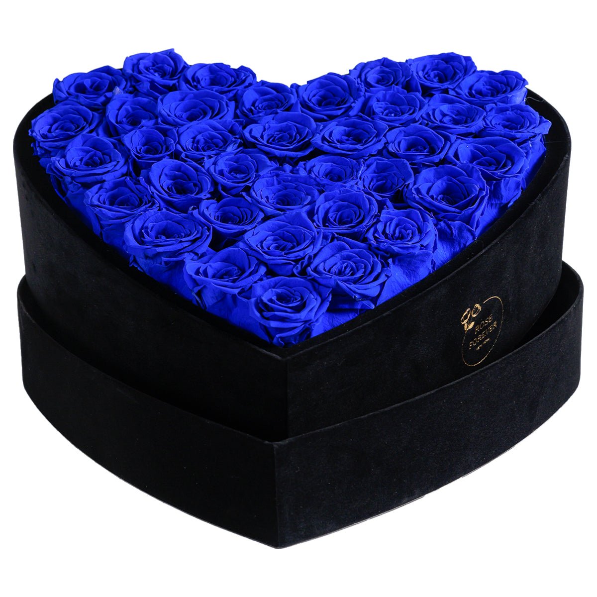 Royal Blue Roses Heart 36 Royal Blue Roses - Heart Box | Flower Delivery – Rose Forever