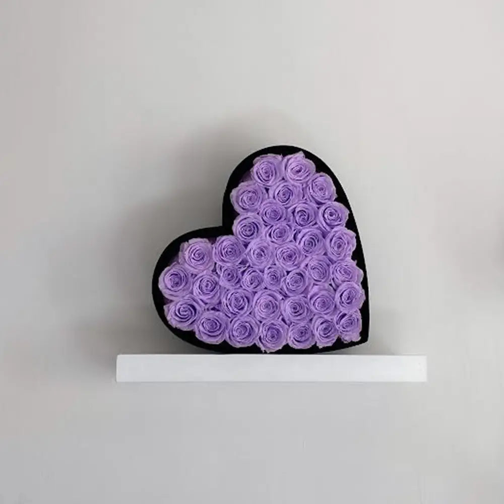 36 Lavender Roses - Heart Box