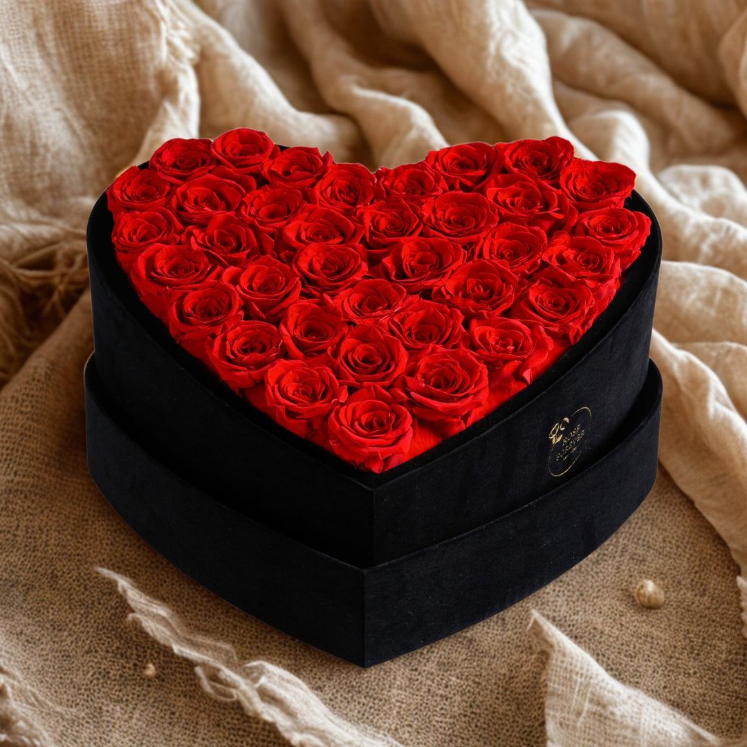 36 love red roses black velvet