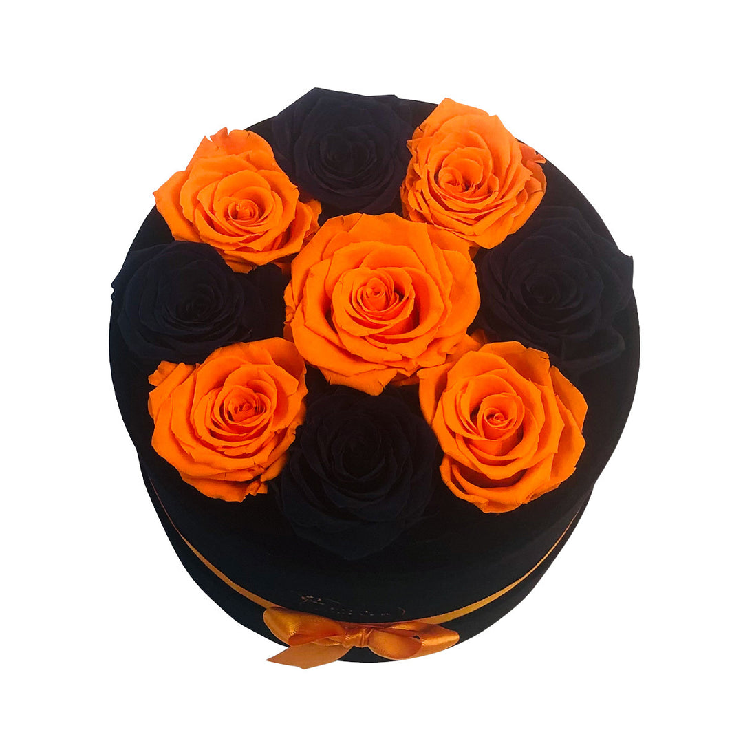 Orange & Black Roses velvet 9