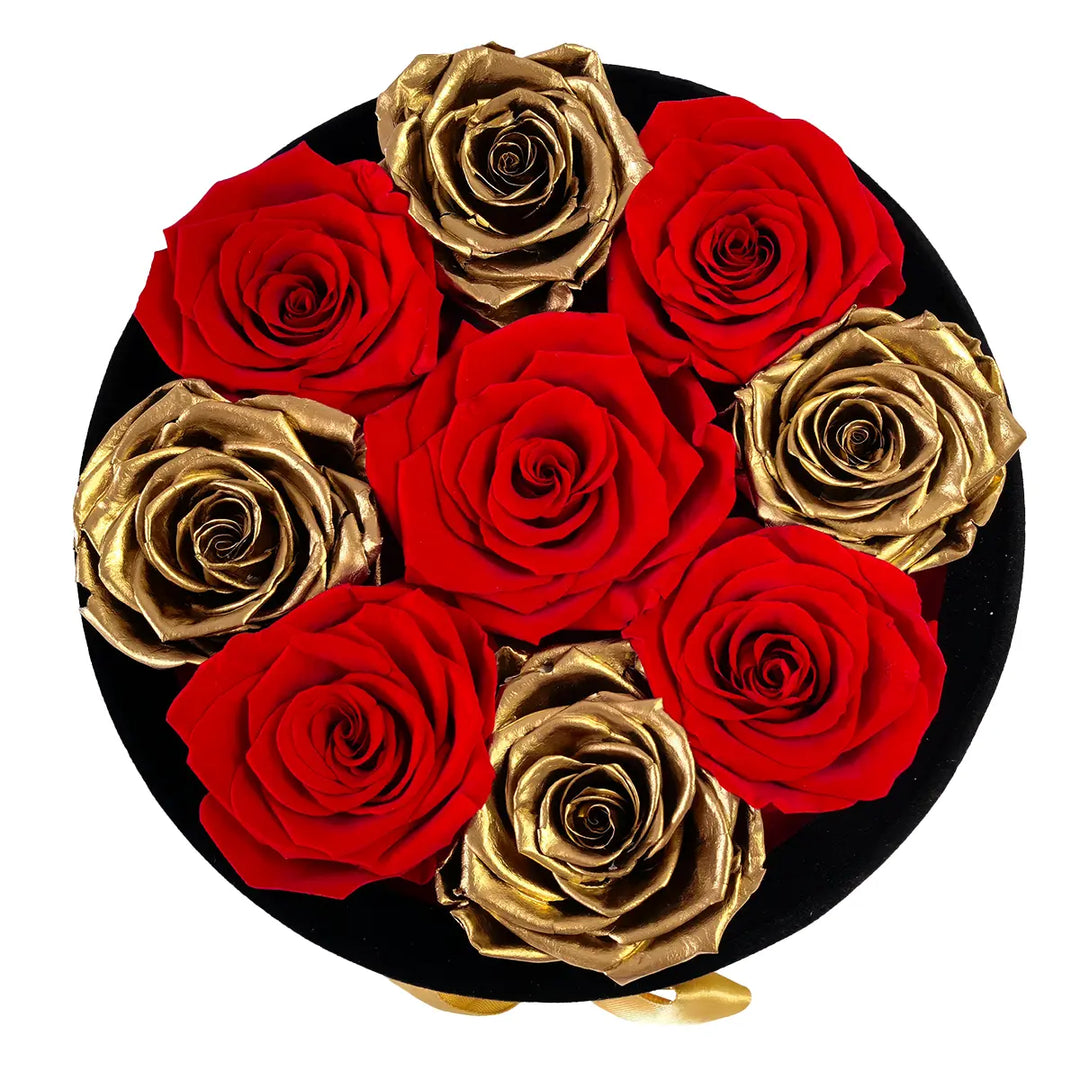 Red & Gold Roses Velvet 9