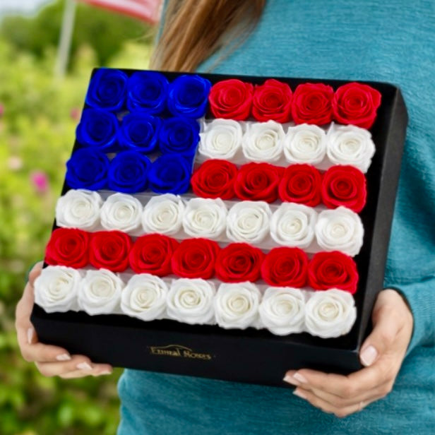 Limited edition: USA Flag Premium Roses