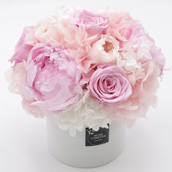 Blush Peony Garden Arrangement in Ceramic Vase