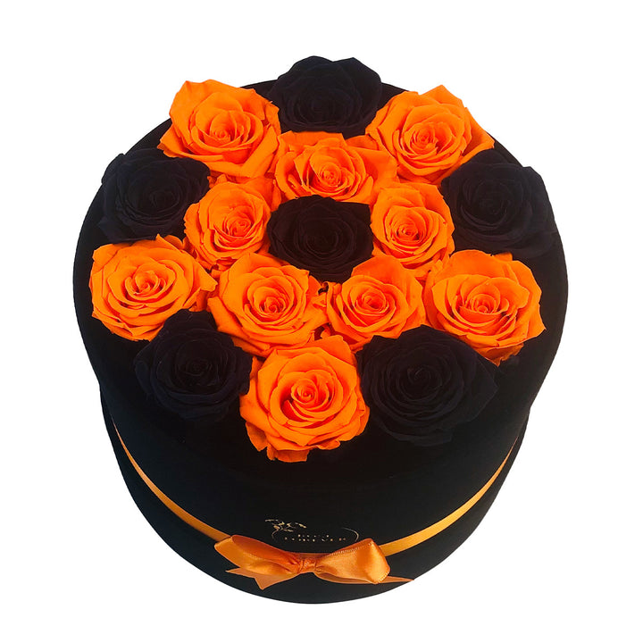 Orange & Black Roses 16