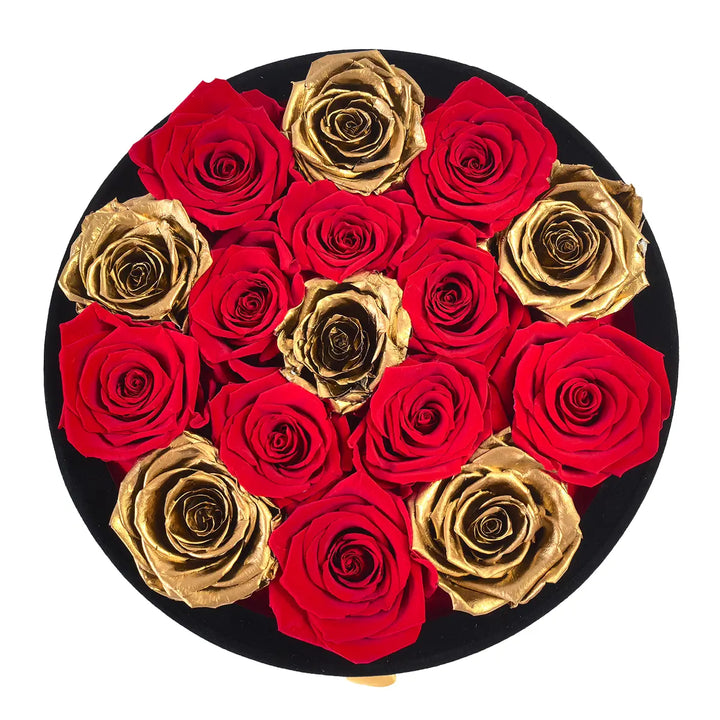 Red & Gold Roses Velvet 16