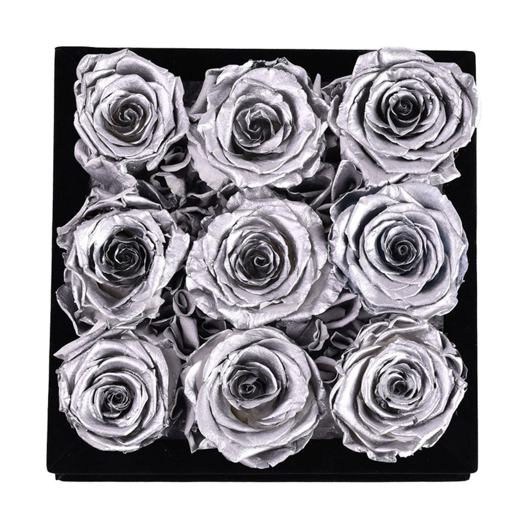 Essential Black Velvet Silver 9 | Rose Forever 
