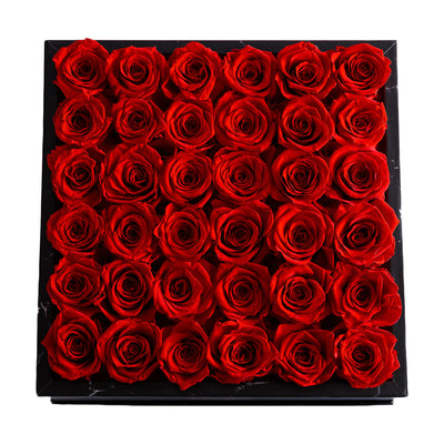 Intense Black Marble Red 36 | Rose Forever 