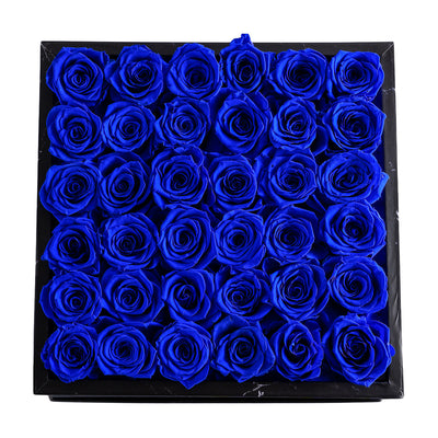 Intense Black Marble Royal Blue 36 | Rose Forever 